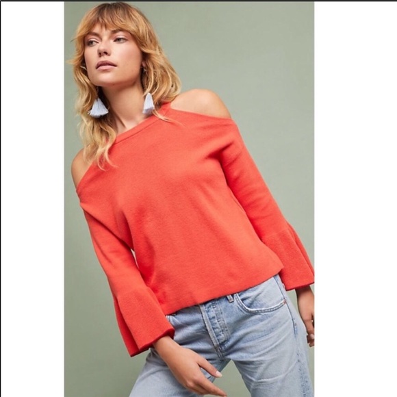 Anthropologie Sweaters - Anthropologie Leandre Open Shoulder Top